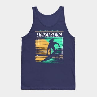 Retro Surfing Ehukai Beach Oahu Hawaii // Vintage Surfer Beach // Surfer's Paradise Tank Top